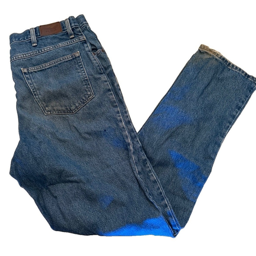 Vintage L.L.Bean Natural Fit Jeans Mens 34x34 Blue Denim Straight Leg Y2K
